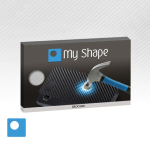 Pellicola per Retro Smartphone White Carbon Myshape - immagine 2